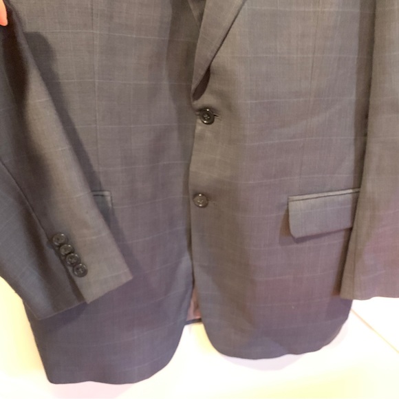 Nordstrom Joseph Abboud Men's Wool and Silk Grey Suit Jacket Size 42L - Picture 8 of 11